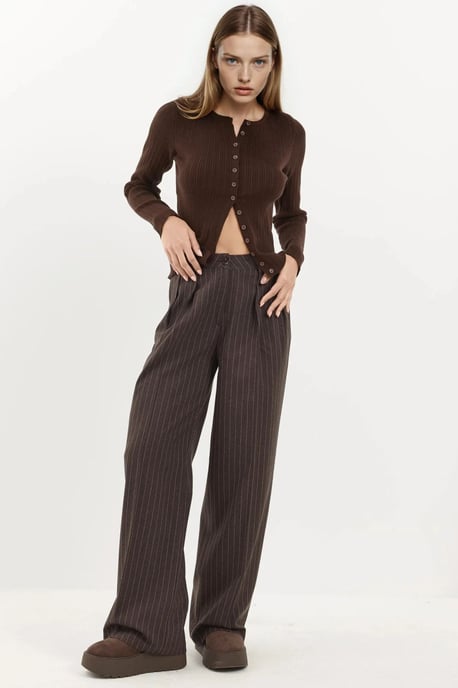 Gestreepte Wijde Pantalon met Plissé - Image 4