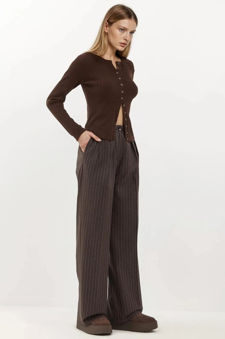 Gestreepte Wijde Pantalon met Plissé - Image 5