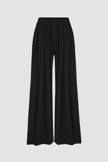 Brede Lange Broek met Elastische Taille - Image 2