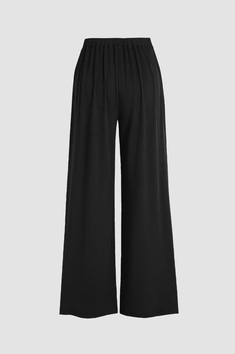 Brede Lange Broek met Elastische Taille - Image 4