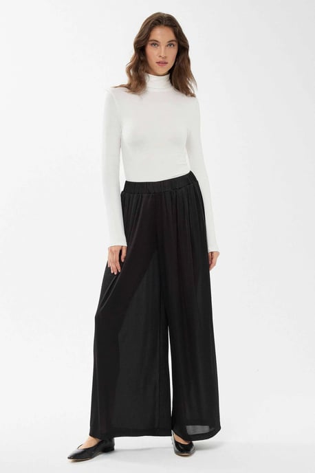 Brede Lange Broek met Elastische Taille - Image 5