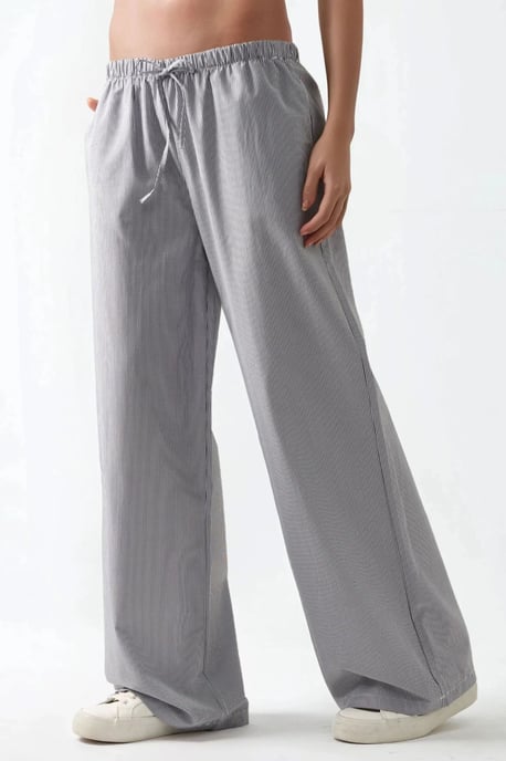 Elastische Taille Gestreepte Katoenen Loungebroek - Image 3