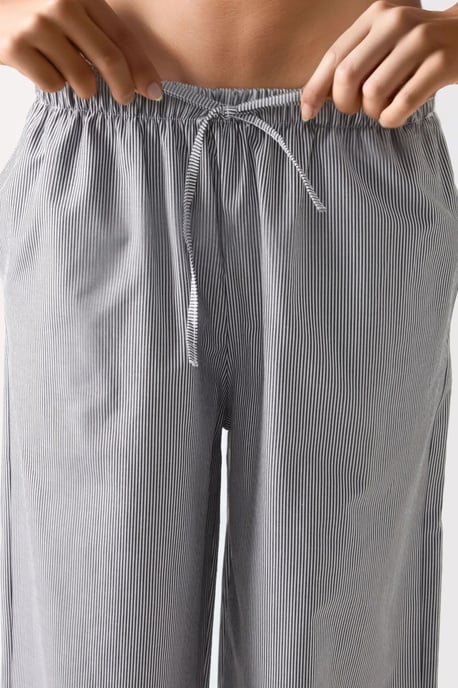 Elastische Taille Gestreepte Katoenen Loungebroek - Image 4