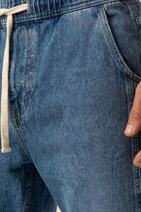 Baggy Denim Broek met Koord Taille - Image 4