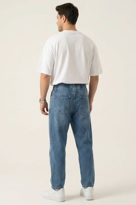 Baggy Denim Broek met Koord Taille - Image 5