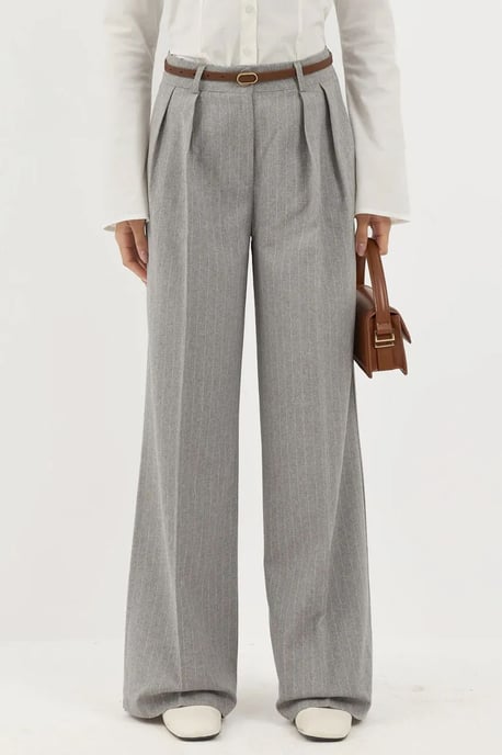 Gestreepte Wijde Pantalon met Plissé - Image 2