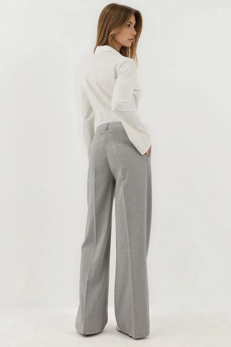Gestreepte Wijde Pantalon met Plissé - Image 3