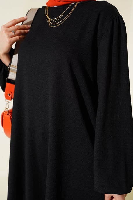 Textured Lange Mouwen Tuniek en Brede Pantalon Set - Image 3