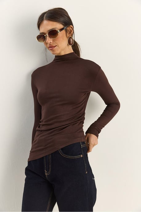 Fitted Colblouse met Lange Mouwen en Rimpeldetails - Image 5