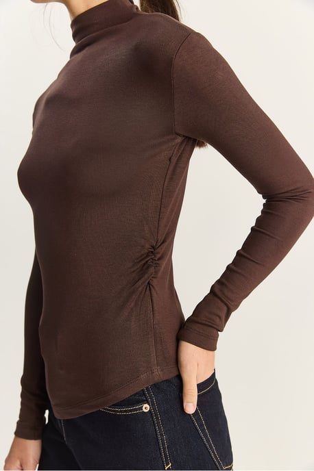 Fitted Colblouse met Lange Mouwen en Rimpeldetails - Image 6