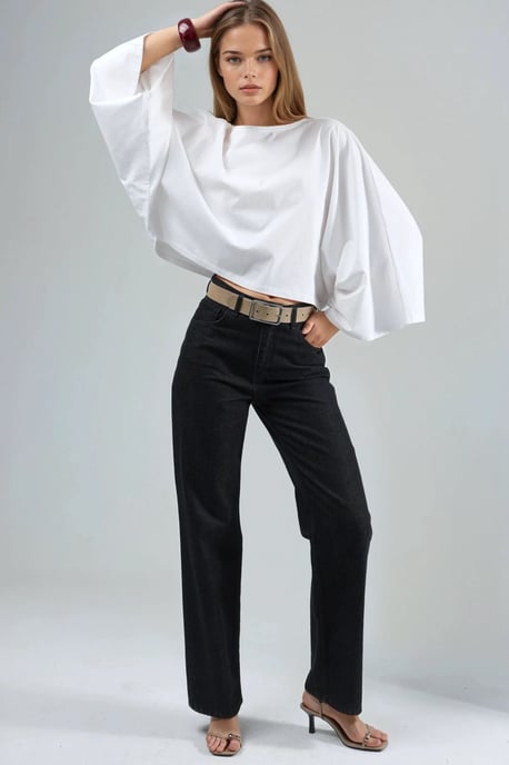 Losse Fit Bootneck Blouse - Image 4