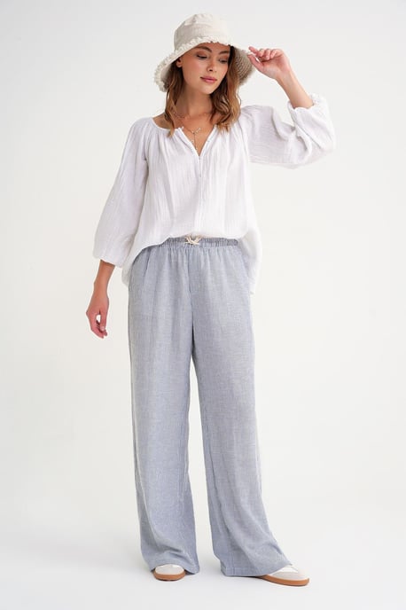 Geknoopte Mousseline Blouse - Image 2