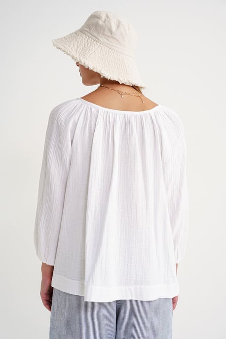 Geknoopte Mousseline Blouse - Image 6