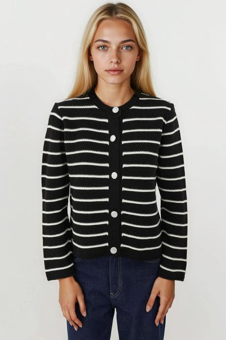 Geknoopte Gestreepte Cardigan - Image 3