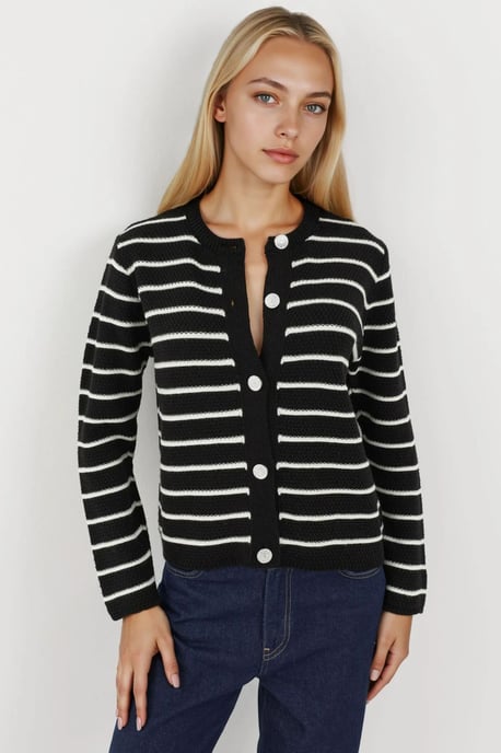 Geknoopte Gestreepte Cardigan - Image 4
