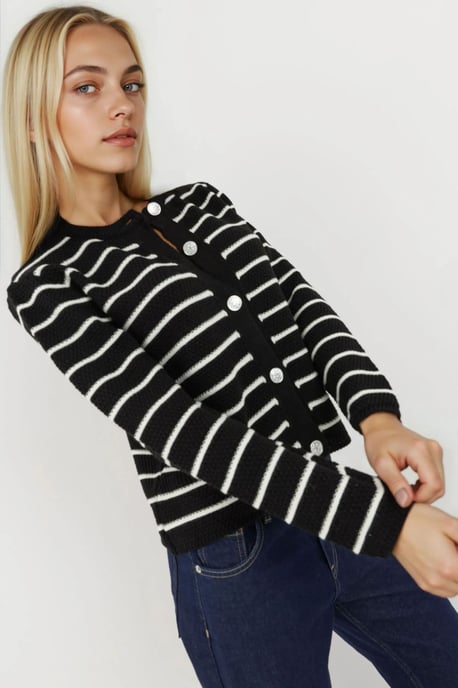 Geknoopte Gestreepte Cardigan - Image 5