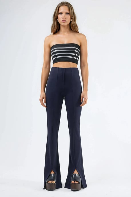 Hoge Taille Flared Leggings met Split - Image 5