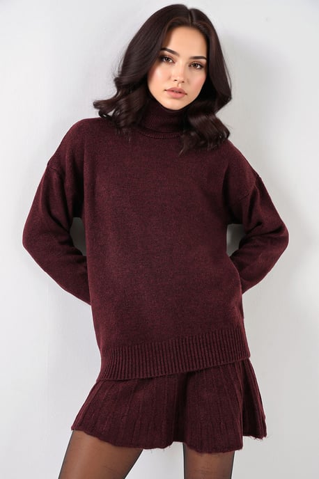 Gestructureerde Oversized Coltrui Brei Set - Image 3