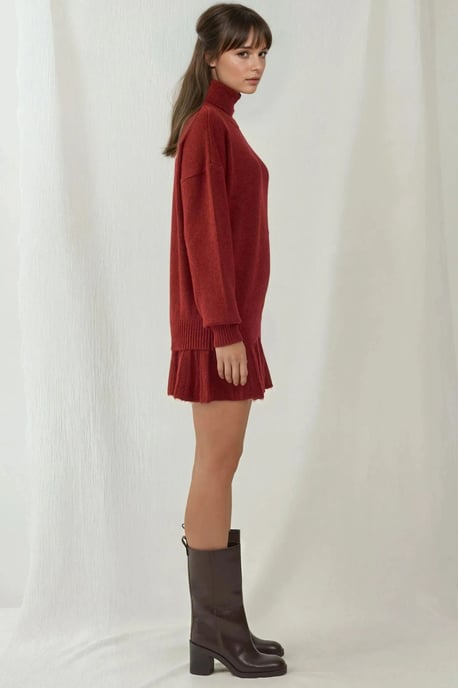 Gestructureerde Oversized Coltrui Tricot Co-Ord Set - Image 4