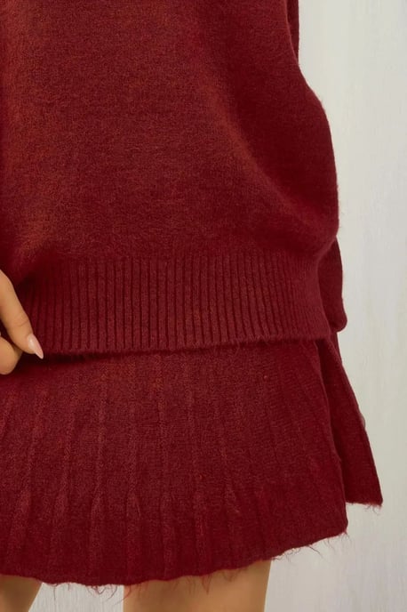 Gestructureerde Oversized Coltrui Tricot Co-Ord Set - Image 5