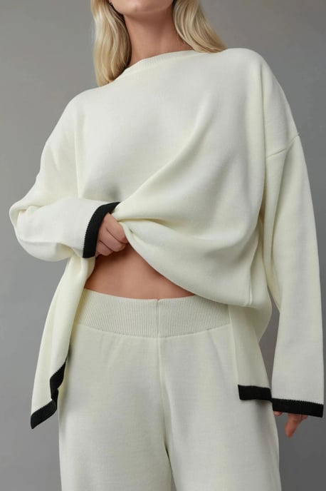 Trui & Wijde Pantalon Gebreide Co-ord Set - Image 4