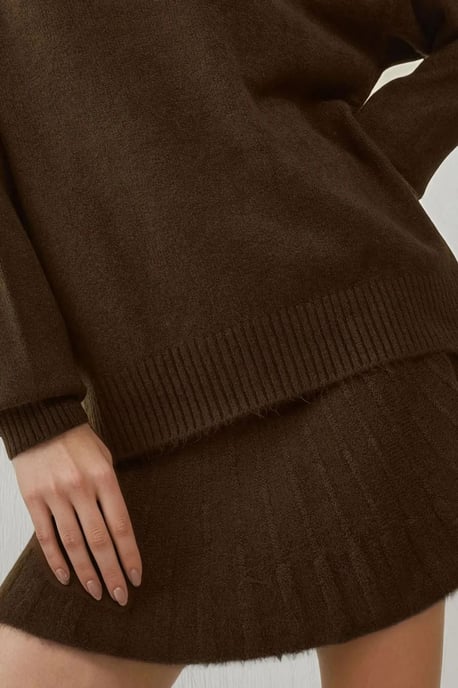 Geweven Oversized Coltrui Trui Set - Image 2