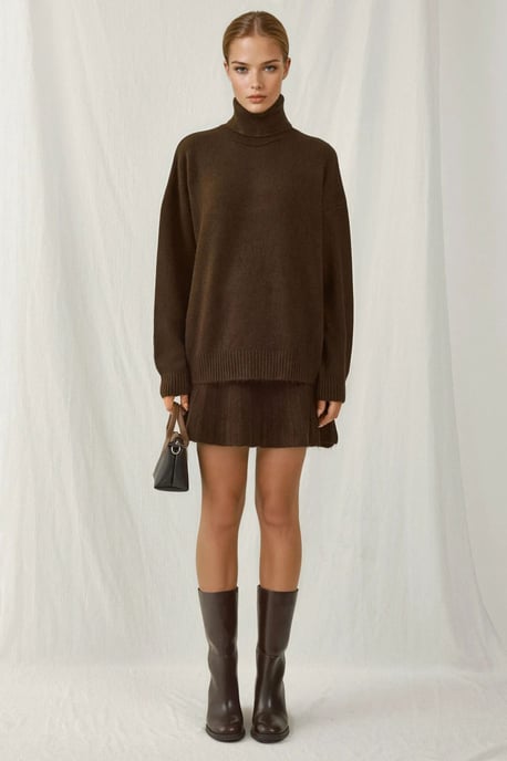 Geweven Oversized Coltrui Trui Set - Image 6