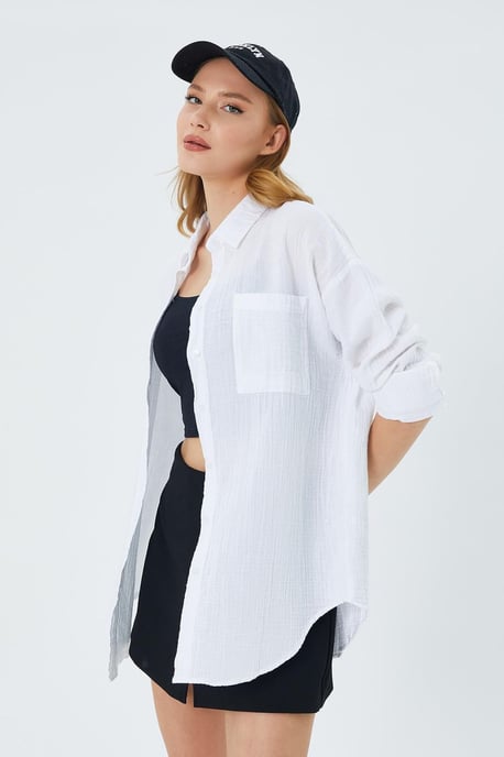 Oversized Shirt met Pocketdetail - Image 3