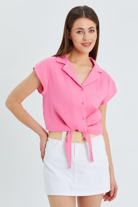 Crop Shirt met Strikdetail - Image 3