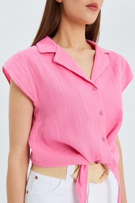 Crop Shirt met Strikdetail - Image 4