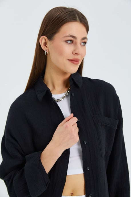 Oversized Shirt met Pocketdetail - Image 5