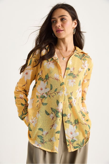 Gelaagde Bloemenprint Knopshirt - Image 3