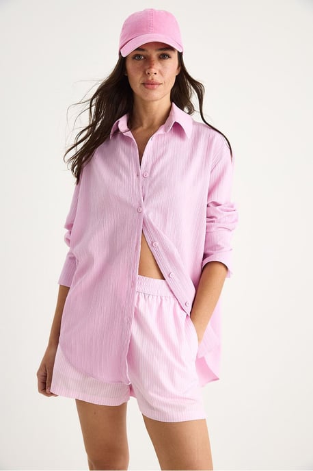 Oversized Textuur Shirt - Image 3