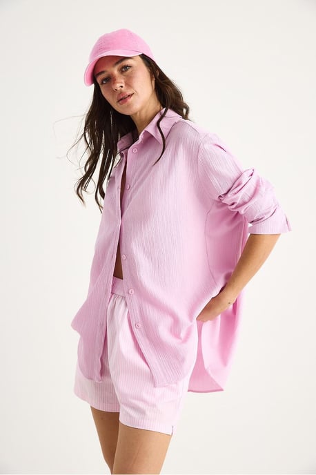 Oversized Textuur Shirt - Image 4