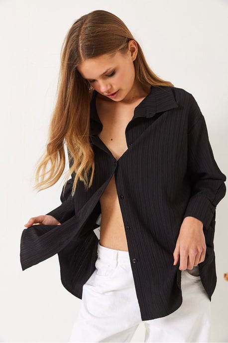 Overmaatse Geweven Shirt - Image 4