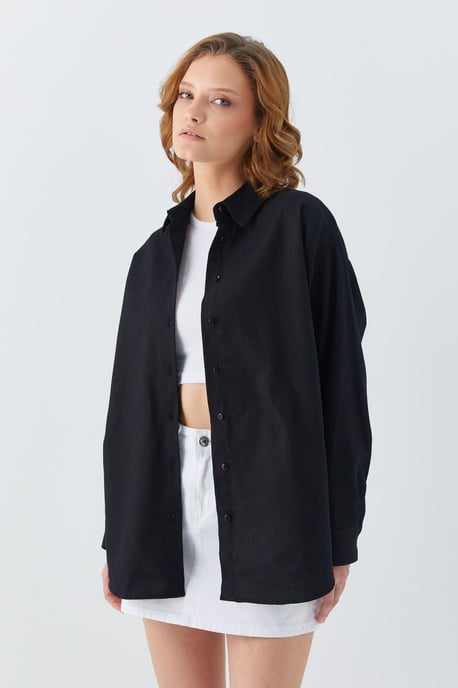 Oversized Poplin Shirt - Image 1