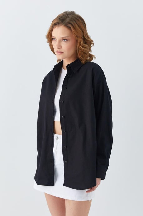 Oversized Poplin Shirt - Image 3
