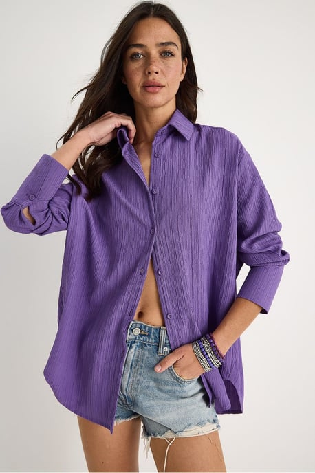 Oversized Textuur Shirt - Image 3