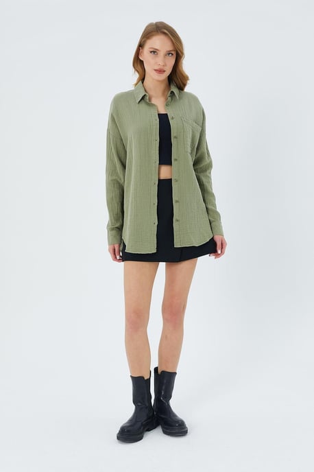 Oversized Shirt met Pocketdetail - Image 2
