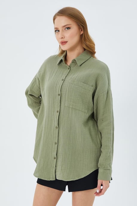 Oversized Shirt met Pocketdetail - Image 3