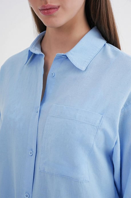 Oversized Linnenmix Shirt - Image 6