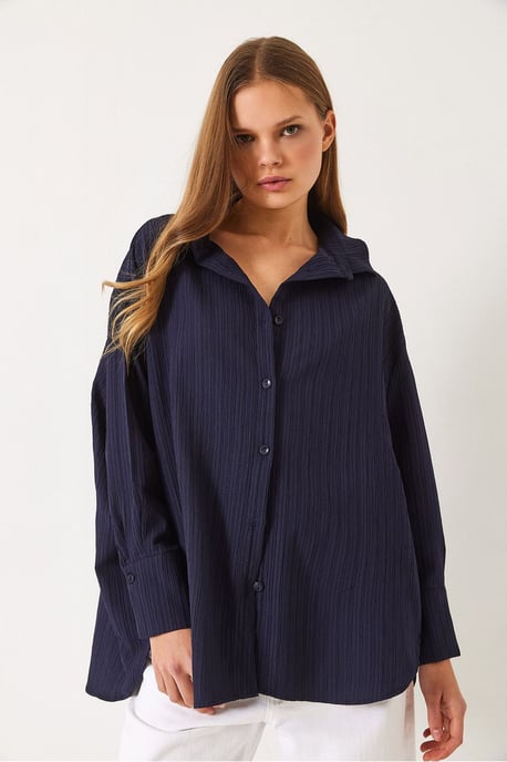 Oversized Textuur Shirt - Image 2