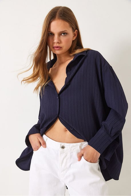 Oversized Textuur Shirt - Image 4