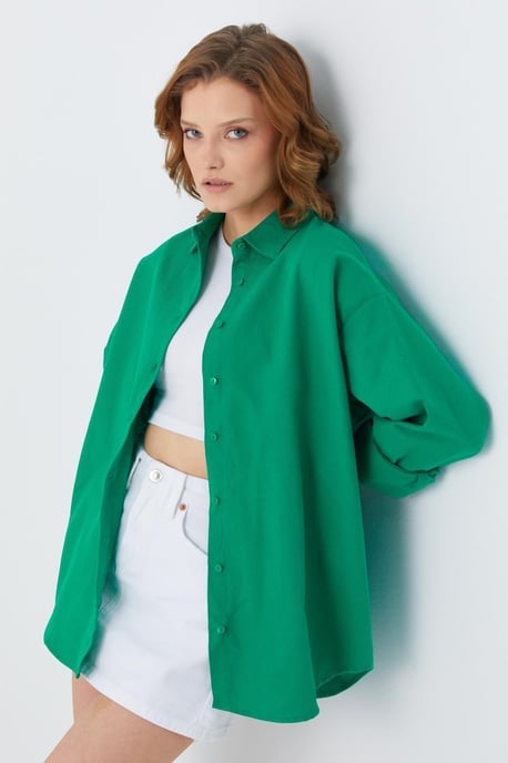Oversized Popeline Shirt - Image 1