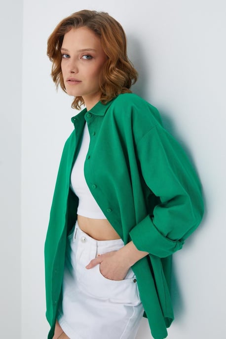 Oversized Popeline Shirt - Image 4