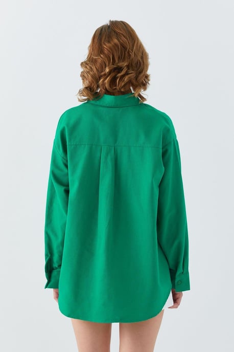 Oversized Popeline Shirt - Image 6