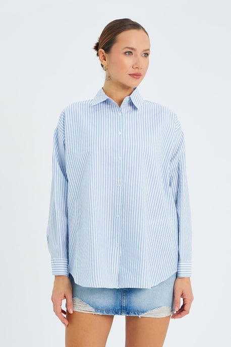 Gestreept Poplin Shirt - Image 3