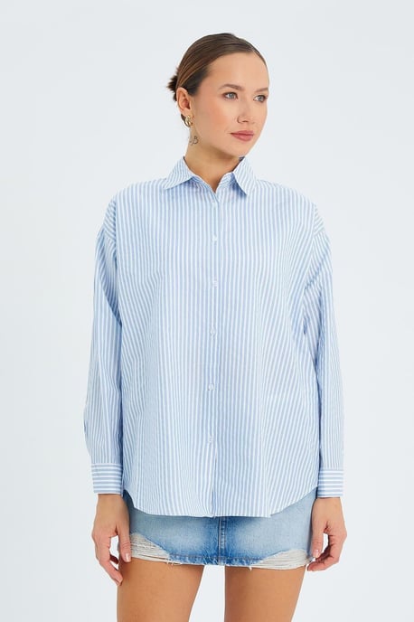 Gestreept Poplin Shirt - Image 4