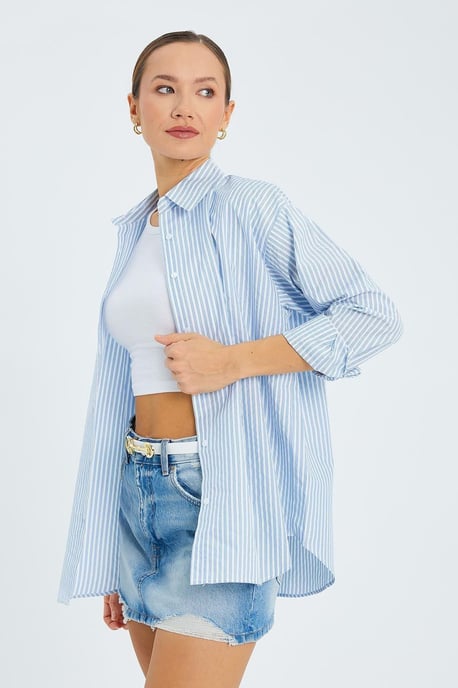 Gestreept Poplin Shirt - Image 5