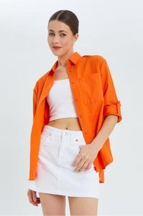 Langarm Overhemd met Knopen en Zak - Image 3